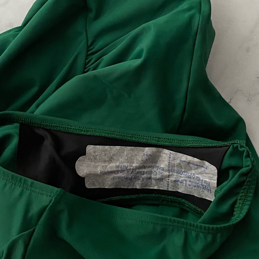 Miraclesuit Deep Green Draped One-Piece Swimsuit - Picture 4 of 5